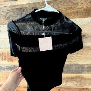 KITTENISH mesh bodysuit new with tags